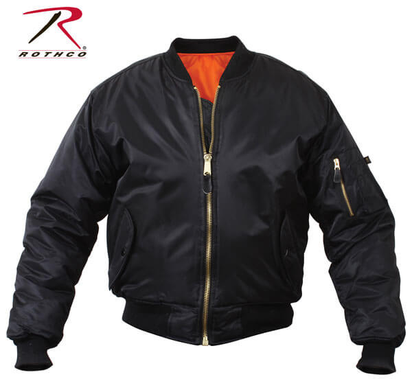 Ultra Force Black MA-1 Flight Jacket Small