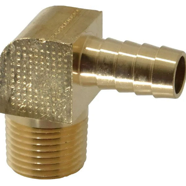 90 Degree Hose Barb 1/8-NPT X 1/4 Barb