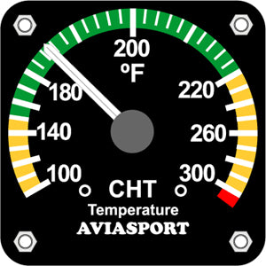 Rotax 912UL CHT Gauge 2.25 100-300 F