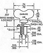 2600-3W Camloc CAD Wing Stud