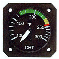 UMA 2-1/4 CHT Gauge 100F - 300F FOR Rotax 912 NON TSO