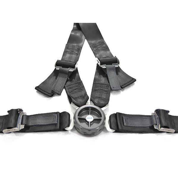 Crew 4-PT Rotary Assy Permanent Right Locking Side Adjusters ON Harness & LAP Belt TAN