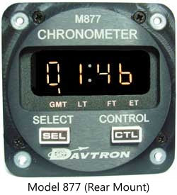 Davtron Model 877-14V GMT LT FT & ET LED Clock 14V Illuminating Rear Mount