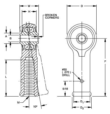 Female Thread Bearing REPB3N2