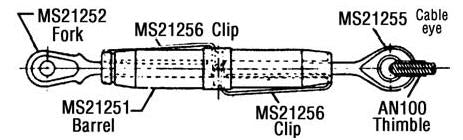 Turnbuckle Fork MS21252C5RS