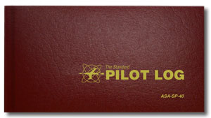 ASA Standard Pilot LOG Hrdcvr Brgndy