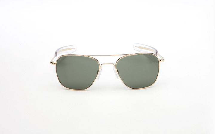 Randolph Aviator Sunglasses - 52MM Gold 23K Bayonet Temple AGX AR Lens