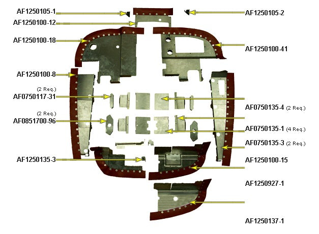 AF0750135-3 Baffle Component