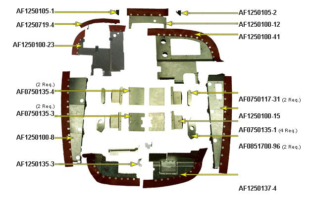 AF1250100-41 Baffle Component