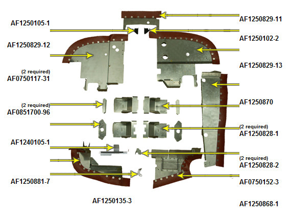 AF1250105-2 Baffle Component