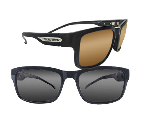 Scheyden Fixed Gear Waylite Polarized Sunglasses - Clear Frame/Gray CR39 Lenses