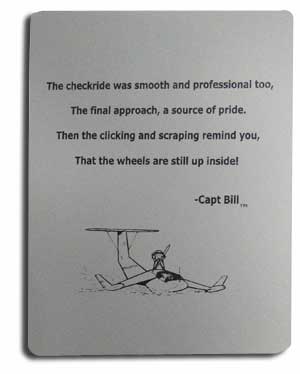 Capt Bill Plaque OUT OF GAS